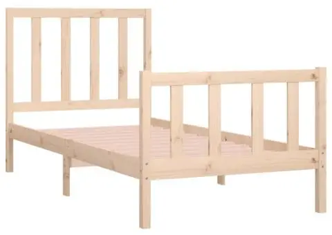 Cadru de pat single, 90x190 cm, lemn masiv - 4/5