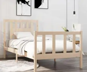 vidaXL Cadru de pat single, 90x190 cm, lemn masiv