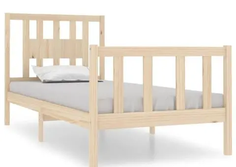 Cadru de pat single, 90x190 cm, lemn masiv - 2/5