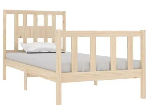 Cadru de pat single, 90x190 cm, lemn masiv - 3/5