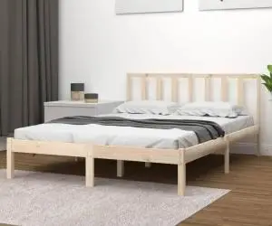 vidaXL Cadru de pat mic dublu, 120x190 cm, lemn masiv de pin