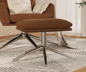 vidaXL Taburet, maro, 60x60x35 cm, microfibră