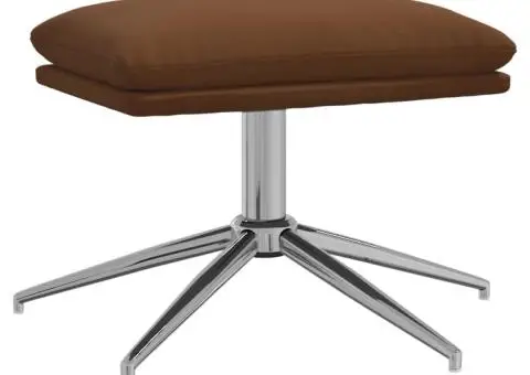 Taburet, maro, 60x60x35 cm, microfibră - 2/5