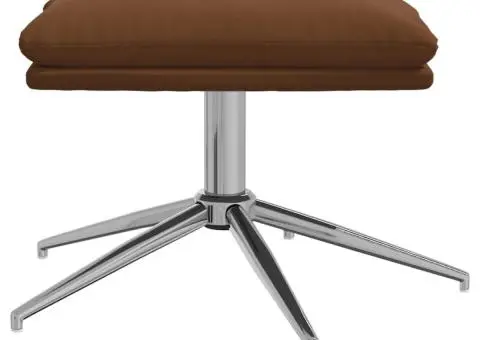 Taburet, maro, 60x60x35 cm, microfibră - 3/5