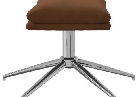 Taburet, maro, 60x60x35 cm, microfibră - 4/5