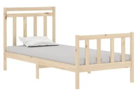 Cadru de pat single, 90x190 cm, lemn masiv - 3/5