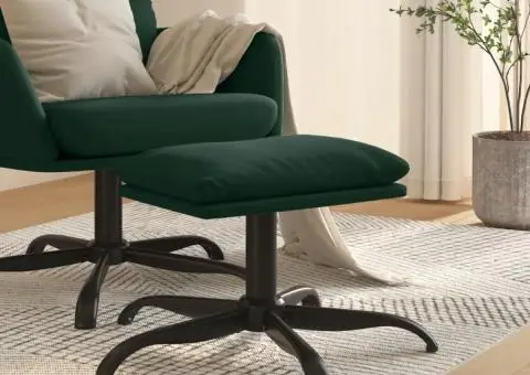 Taburet, verde închis, 60x60x36 cm, material textil - 1/5