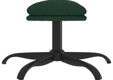 Taburet, verde închis, 60x60x36 cm, material textil - 4/5