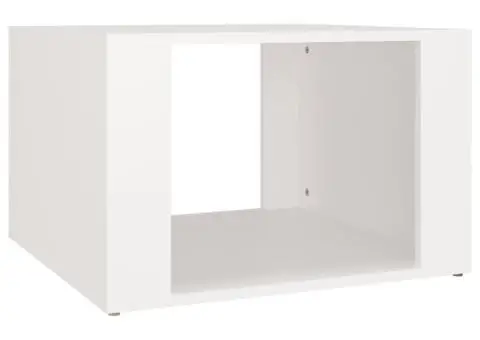 Noptieră, alb, 57x55x36 cm, lemn compozit - 2/5