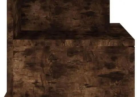 Noptieră plutitoare, stejar fumuriu, 40x31x27 cm lemn prelucrat - 5/5