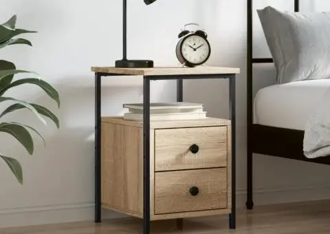 Noptieră, stejar sonoma, 34x35,5x50 cm, lemn compozit - 1/5