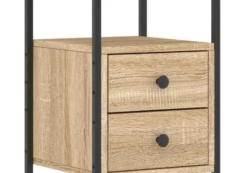 Noptieră, stejar sonoma, 34x35,5x50 cm, lemn compozit - 2/5