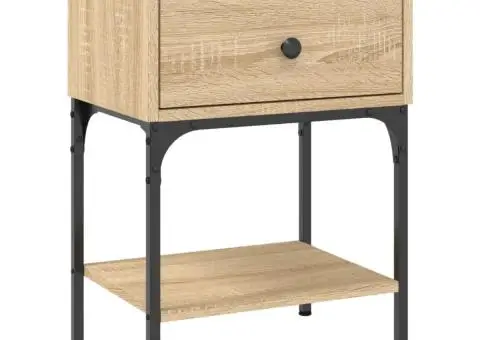 Noptiere, 2 buc., stejar sonoma, 40,5x31x60 cm, lemn compozit - 5/5