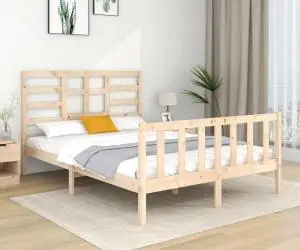 vidaXL Cadru de pat mic dublu, 120x190 cm, lemn masiv