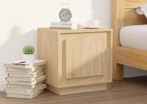 Noptieră, stejar sonoma, 44x35x45 cm, lemn prelucrat - 1/5