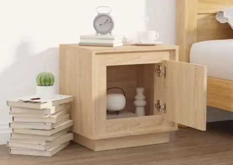 Noptieră, stejar sonoma, 44x35x45 cm, lemn prelucrat - 3/5