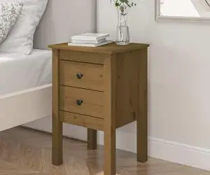 vidaXL Noptieră, maro miere, 40x35x61,5 cm, lemn masiv de pin