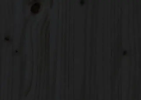 Cadru de pat, negru, 200x200 cm, lemn masiv de pin - 5/5