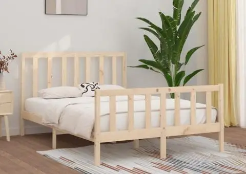 Cadru de pat, 120x200 cm, lemn masiv - 1/5