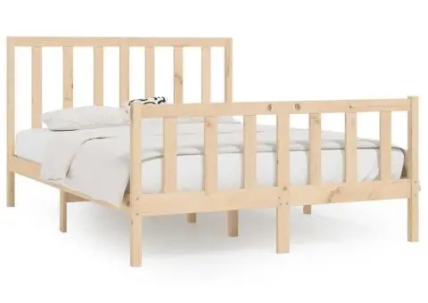 Cadru de pat, 120x200 cm, lemn masiv - 2/5