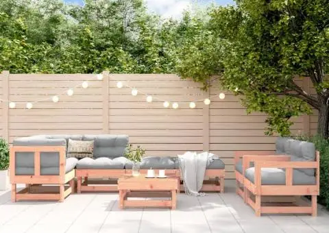 Set mobilier relaxare grădină, 8 piese, lemn masiv Douglas - 1/5