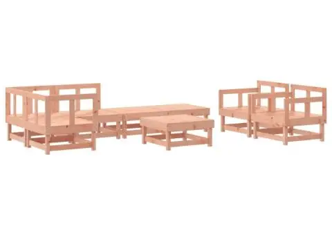 Set mobilier relaxare grădină, 8 piese, lemn masiv Douglas - 2/5