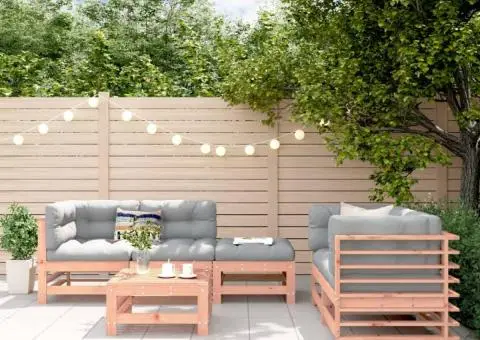 Set mobilier relaxare grădină, 6 piese, lemn masiv Douglas - 1/5