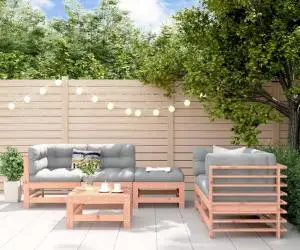 vidaXL Set mobilier relaxare grădină, 6 piese, lemn masiv Douglas