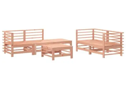 Set mobilier relaxare grădină, 6 piese, lemn masiv Douglas - 2/5