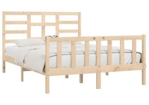 Cadru de pat King Size, 150x200 cm, lemn masiv - 3/5