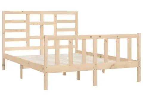 Cadru de pat King Size, 150x200 cm, lemn masiv - 4/5