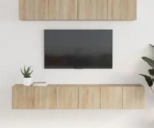 vidaXL Set dulap TV, 5 piese, stejar sonoma, lemn prelucrat