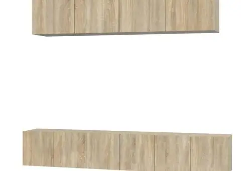 Set dulap TV, 5 piese, stejar sonoma, lemn prelucrat - 2/5