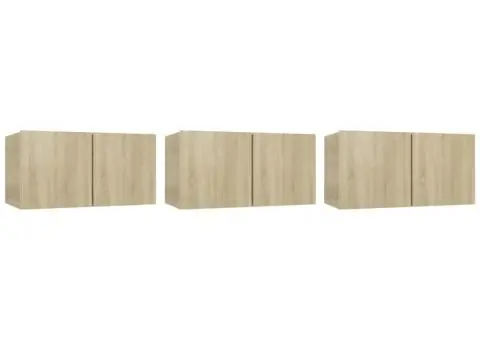 Set dulap TV, 5 piese, stejar sonoma, lemn prelucrat - 5/5