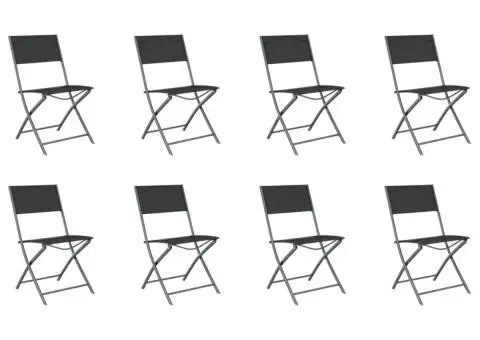 Set de servit masa pentru grădină, 9 piese, gri și negru - 4/5