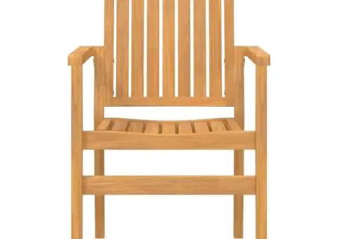 Set mobilier de grădină, 9 piese, lemn masiv de tec - 5/5