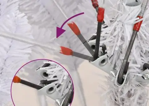 Brad de Crăciun artificial cu balamale și zăpadă pufoasă 210 cm - 3/5