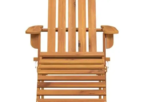 Scaune Adirondack cu suporturi picioare 2 buc lemn masiv acacia - 5/5