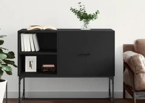 Servantă, negru, 100x40x79,5 cm, lemn prelucrat - 1/5