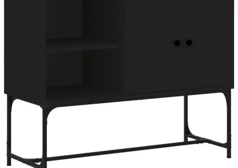 Servantă, negru, 100x40x79,5 cm, lemn prelucrat - 2/5