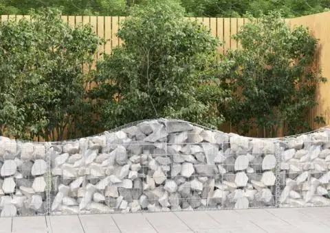 Coșuri gabion arcuite 5 buc, 200x30x60/80 cm, fier galvanizat - 1/5