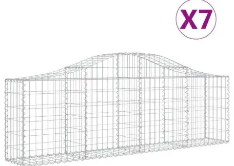 Coșuri gabion arcuite 7 buc, 200x30x60/80 cm, fier galvanizat - 2/5
