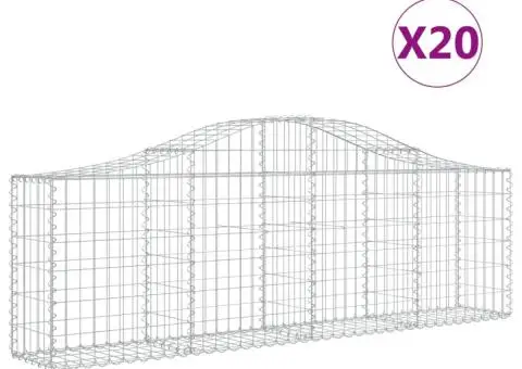 Coșuri gabion arcuite 20 buc, 200x30x60/80 cm, fier galvanizat - 2/5