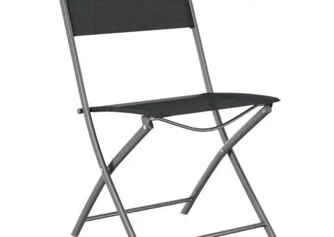 Set de servit masa pentru grădină, 5 piese, gri și negru - 5/5