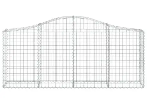 Coșuri gabion arcuite 8 buc, 200x30x80/100cm, fier galvanizat - 4/5
