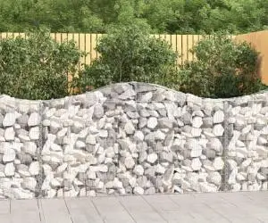 vidaXL Coșuri gabion arcuite 6 buc, 200x30x100/120 cm fier galvanizat