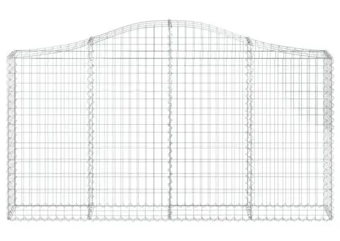 Coșuri gabion arcuite 8 buc, 200x30x100/120 cm fier galvanizat - 4/5