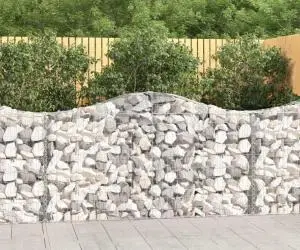 vidaXL Coșuri gabion arcuite 13 buc, 200x30x100/120 cm fier galvanizat