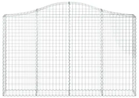 Coșuri gabion arcuite 13 buc, 200x30x120/140cm, fier galvanizat - 4/5
