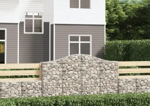 Coșuri gabion arcuite 40 buc, 200x30x120/140cm, fier galvanizat - 1/5